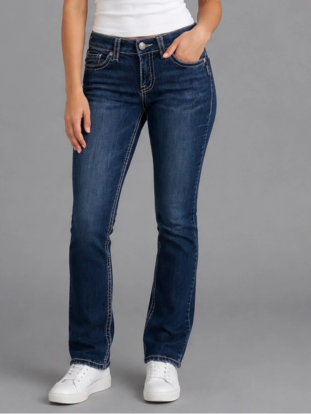 Silver Suki Mid Skinny Women’s Jeans W28 L31 Dark Wash Super Stretch Denim